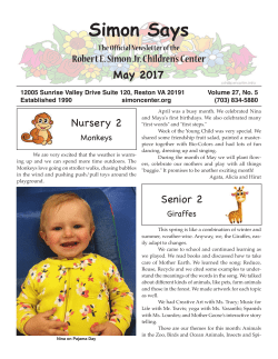 Simon Says - Robert E. Simon, Jr. Children`s Center