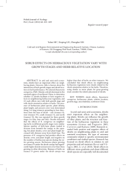 shrub effects on herbaceous vegetation vary with growth stages and