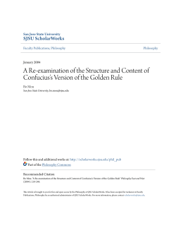 A Re-examination of the Structure and Content of Confucius`s