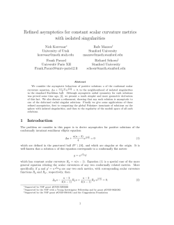Refined asymptotics for constant scalar curvature metrics with