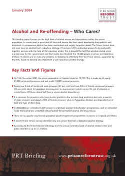 Alcohol and Reoffending &ndash; Who Cares?