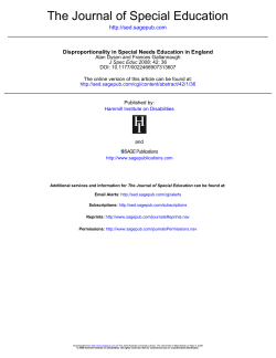 The Journal of Special Education