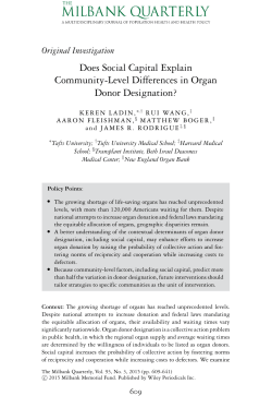 Does Social Capital Explain Community