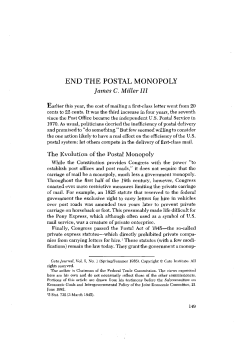 End The Postal Monopoly