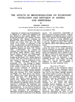 the effects of bronchodilators on pulmonary ventilation and