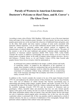 Parody of Western in American Literature: Doctorow`s Welcome to