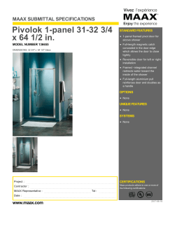 Pivolok 1-panel 31-32 3/4 x 64 1/2 in.