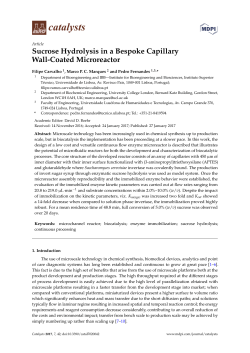 Sucrose Hydrolysis in a Bespoke Capillary Wall