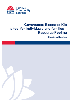 Governance Resource Kit: a tool for individuals and families