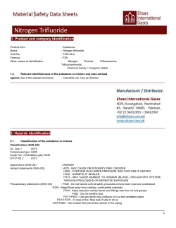 Nitrogen Trifluoride NF3 Safety Data Sheet SDS P4854