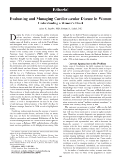 Evaluating and Managing Cardiovascular Disease in Women