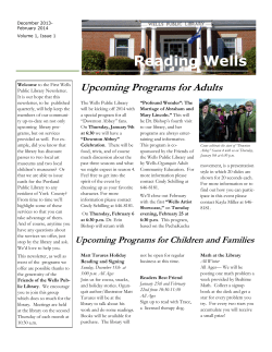 Reading Wells - Wells Public Library