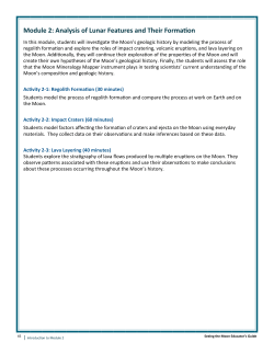 Module 2: Analysis of Lunar Features and Their Formaon