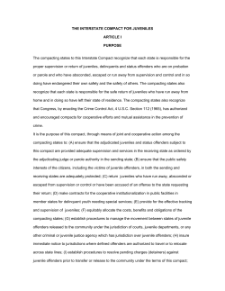 The Interstate Compact for Juveniles: Article I