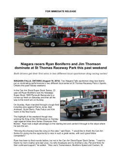 Niagara racers Ryan Boniferro and Jim Thomson dominate at St