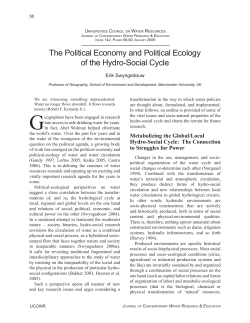 The Political Economy and Political Ecology of the Hydro