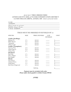 PDF Tree and Shrub Order form and informaton.
