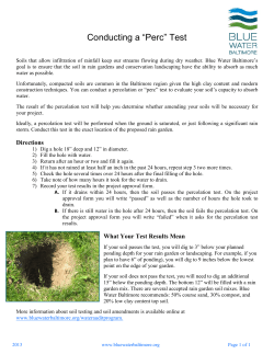 Conducting a &ldquo;Perc&rdquo; Test