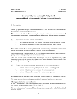 Lecture II - Stanford University