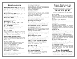 Box Lunches - dagwood`s catering
