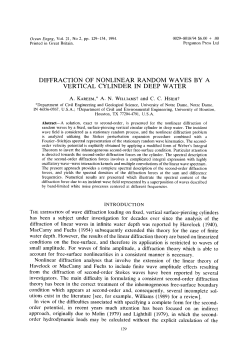THE ESTIMAnON of wave diffraction loading on fixed, vertical