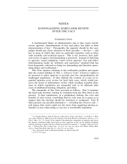 rationalizing hard look review after the fact