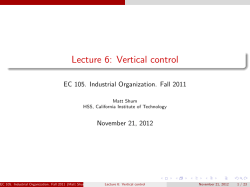 Lecture 6: Vertical control