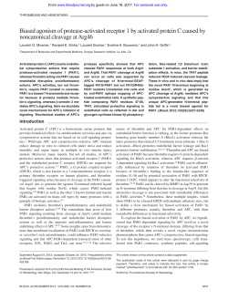 Biased agonism of protease-activated receptor 1 by