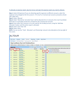 Allocate an Expense Report - Purdue Polytechnic Institute