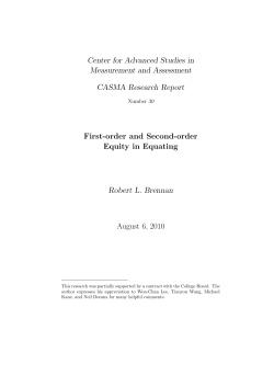 First-order and Second-order Equity in Equating