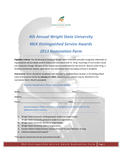 4th Annual Wright State University MLK Distinguished Service
