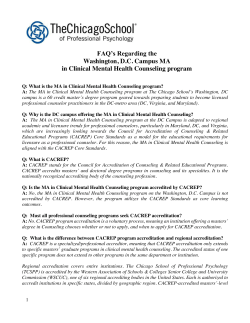 This program is in the process of applying for CACREP accreditation