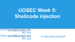 UOSEC Week 5: Shellcode injection