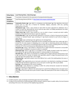 Local Planning Policy - Advertising Signs