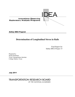 determination of the longitudinal stress in rails