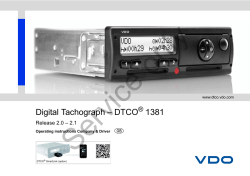 Digital Tachograph &ndash; DTCO 1381