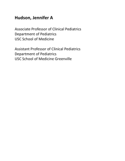 Hudson, Jennifer A - Clemson University