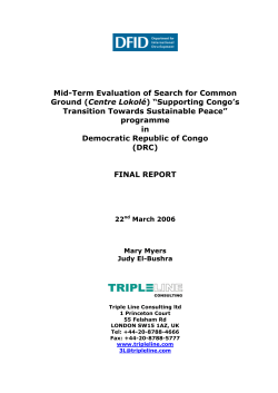 Read 2006 DRC Evaluation - Search for Common Ground