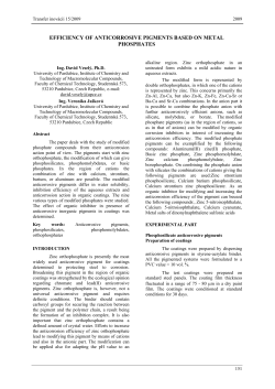 efficiency of anticorrosive pigments based on metal