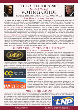 VOTING GUIDE - Family Life International