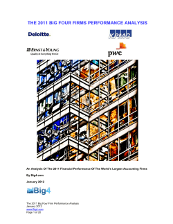 the 2011 big four firms performance analysis