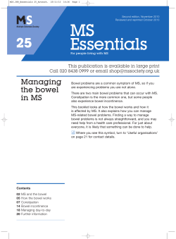 Managing the bowel in MS