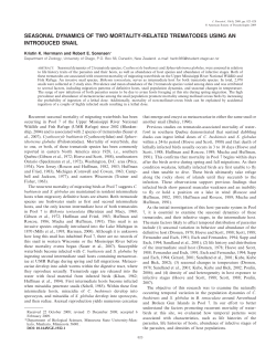 seasonal dynamics of two mortality-related trematodes using