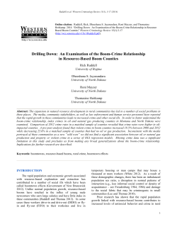 An Examination of the Boom-Crime Relationship in Resource