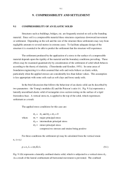 9. COMPRESSIBILITY AND SETTLEMENT