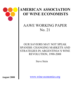 AAWE Working Paper No. 21 - American Association of Wine