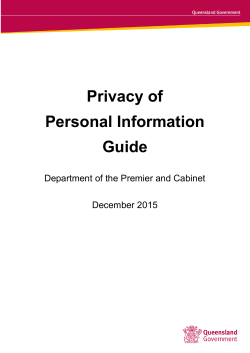 Privacy of Personal Information Guide