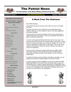 The Patriot News - Maine Military Historical Society