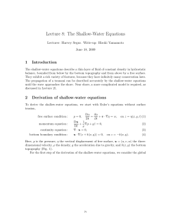 Lecture 8: The Shallow