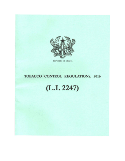 (L.I. 2247) - Tobacco Control Laws